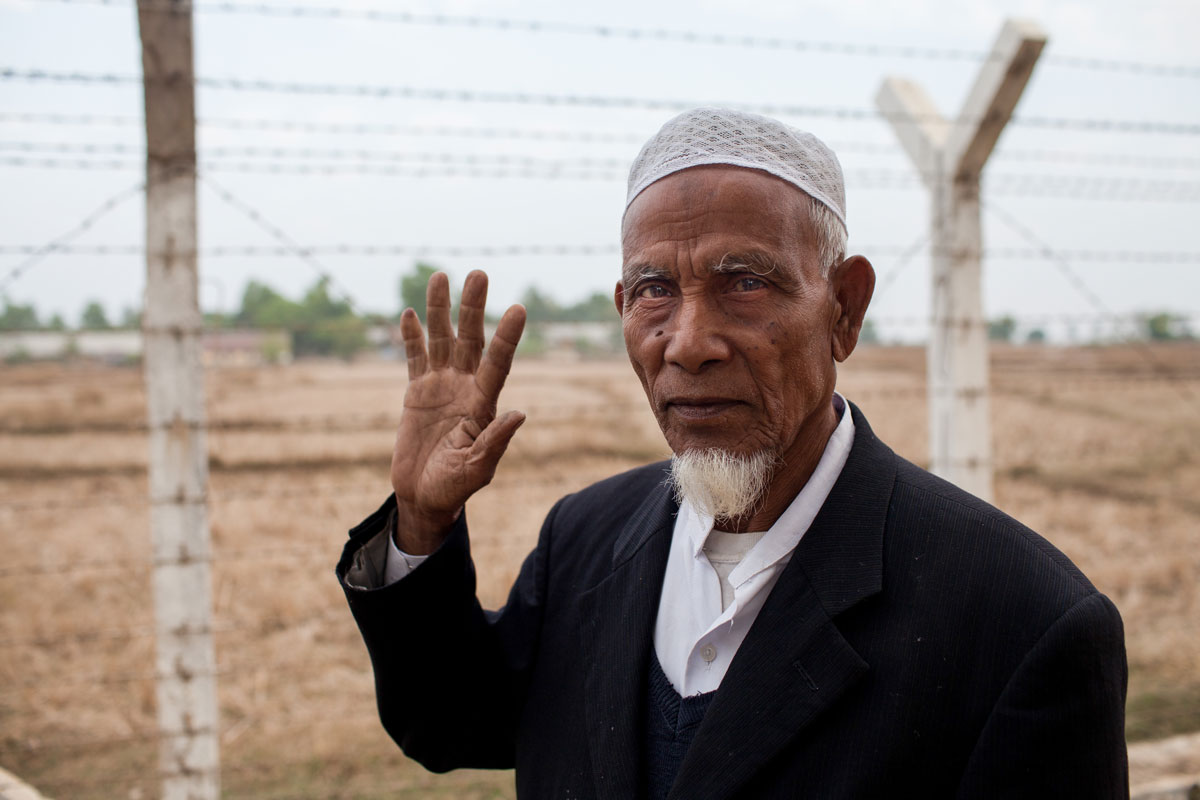 Rohingya man at the camps outside of Sittwe, Myanmar