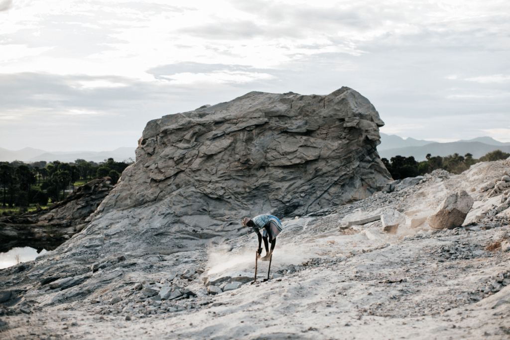 Rock quarry in Tamil Nadu, India